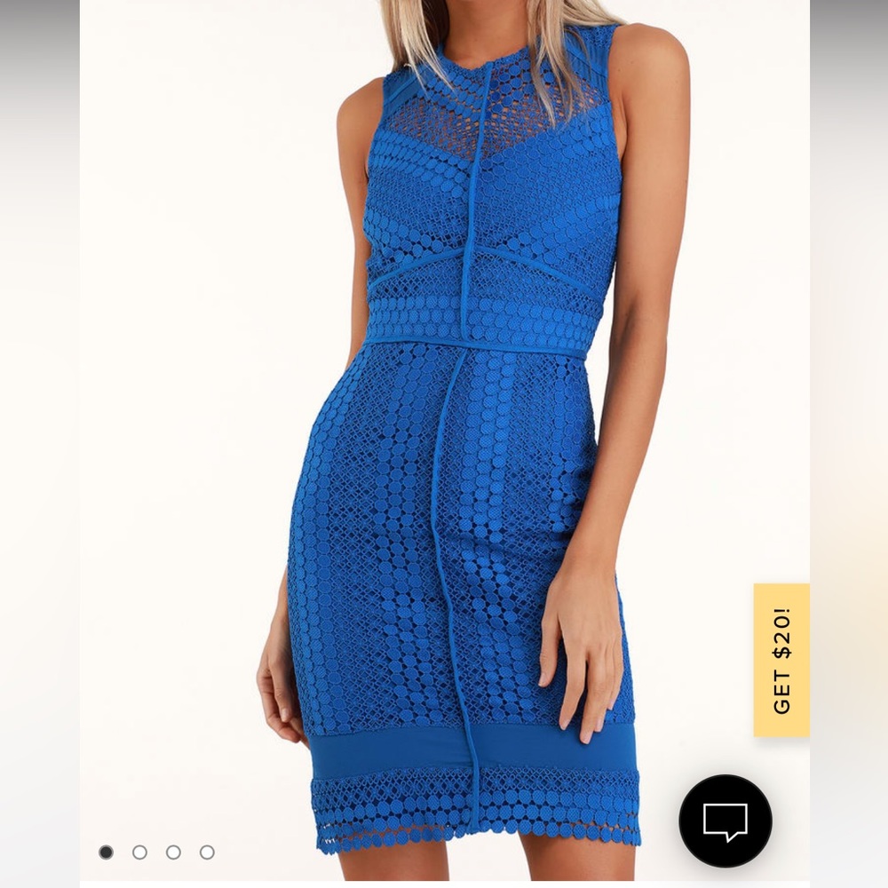 NWT Blue lace dress purchased from Lulus